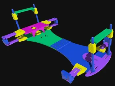 RC Car 1 10 Body Shell Display Chassis Rack 3D print model
