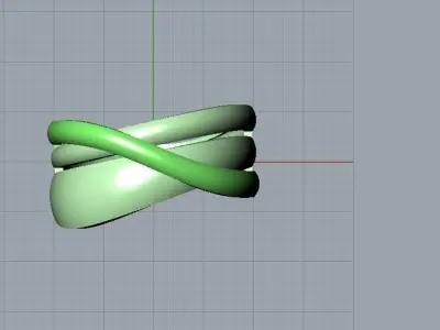 Cross over Ring 3D print model