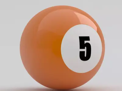 Pool Snooker Ball 5 3D model