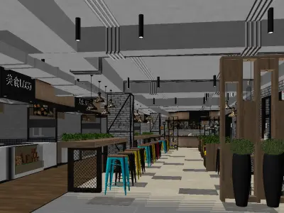 restaurant interior scenes 3D model