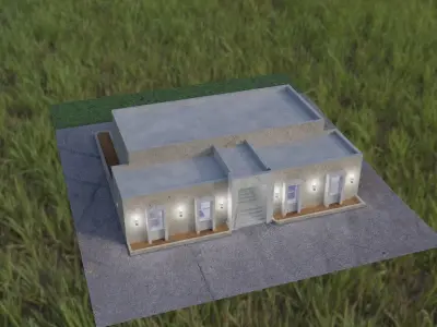 Modern House 3D model 12