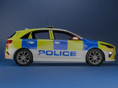 UK Police Kia Ceed 3D model