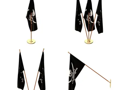 Pirate Flag Pack 3D model