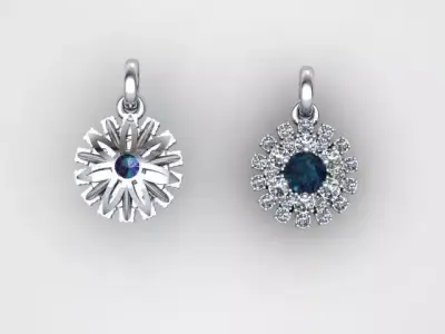 Pendant set 3D print model 2