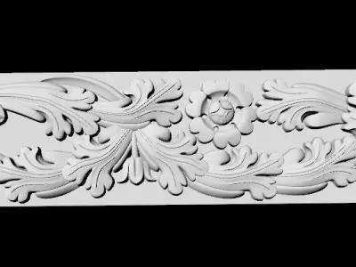 Central decor ornament for furniture 3D model 455