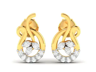 Solitaire Women Earring 3D print model