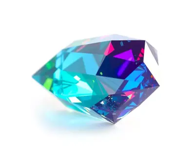 Prismatic Gemstone model pack Low-poly 3D model