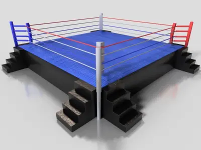 Boxing Ring Low-poly 3D model