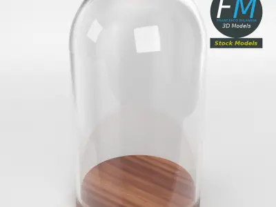 Glass dome with base 3D model