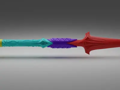 Broken Spear of Leonidas level 6 3D print model