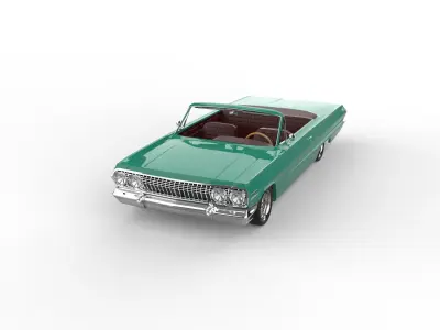 Chevrolet Impala 1963 2 door open top 3D print model