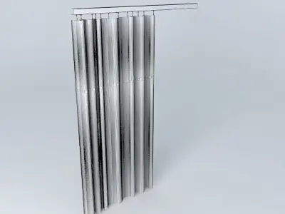 curtain with rail Free 3D model