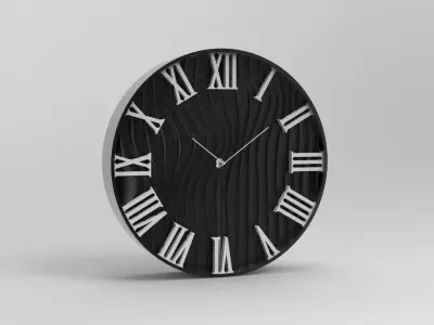 Wall clock 20 cm wind model 3D print model