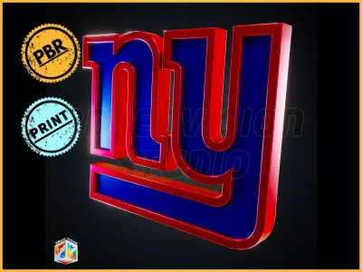 New York Giants logo - Cinematic - 3D print 3D model