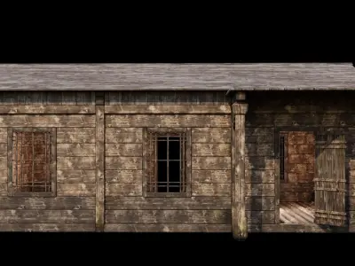 Medieval Houses 47- 4K Textures Game Ready Low-poly 3D model