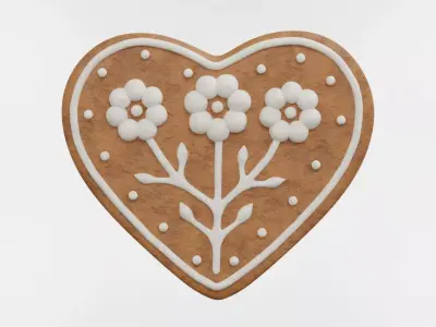 Gingerbread Christmas Cookie 16 3D model