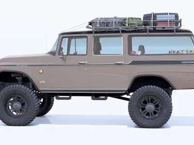 1968 International Harvester Travelall Off-Road 3D model
