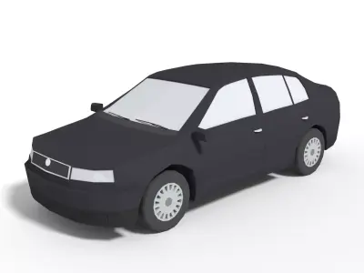 Low Poly Family Car Low-poly 3D model