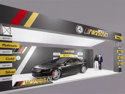 car show events 3D models with setting 3D model