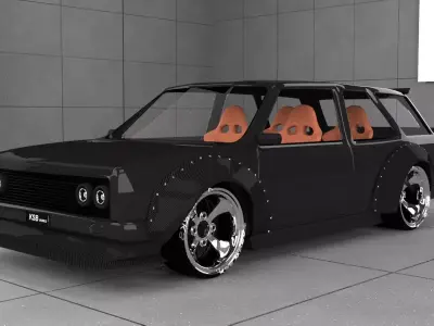Modified Datsun 510 Wagon and tofas kartal 3D model