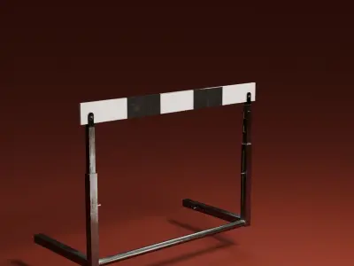 Hurdle Low-poly 3D model