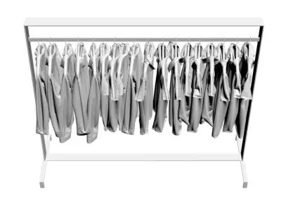 Various t-shirts and thin sweaters 3D model