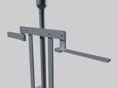 Plate Earth Electrode Low-poly 3D model