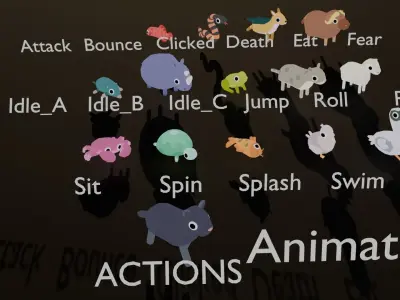 Animals ULTIMATE Pack with Animation Low-poly 3D model