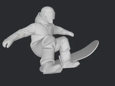 snowboarder 3D print model