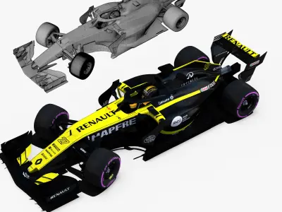 Renault Sport F1 RS18 Low-poly 3D model