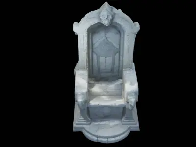 Crypt Stone Throne VR 3D model