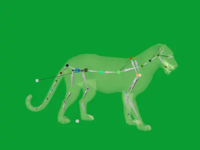 African  Leopard Low-poly 3D model