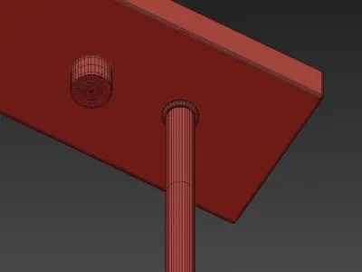 Chandelier with balls hanging from it 3D model