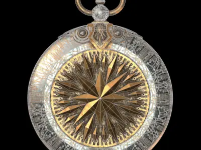 Decorated Compass 3D model