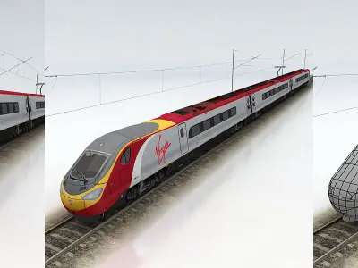 British Rail Class 390 Pendolino Low-poly 3D model
