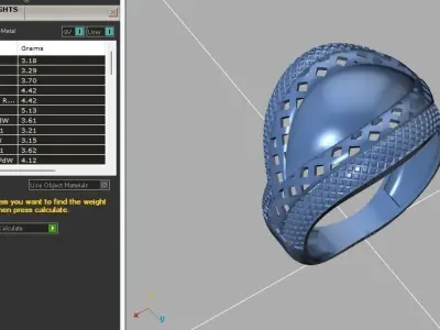 Fancy Womens Rings Plain Rings Ready STL 3DM Models Rings 3D print model 16