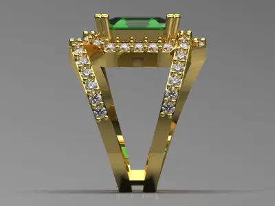 luxury jewelry ring jr00173 3D print model