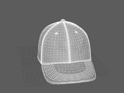 Stylish 3D Cap Design Optimized for Rendering and Animation Free 3D model