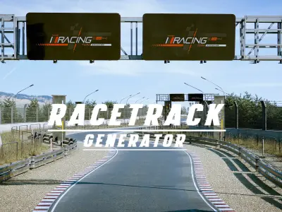 Race track Generator Low-poly 3D model