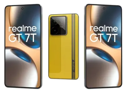 Realme GT 7T Racing Yellow 3D model