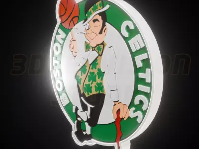 Boston Celtics logo - Cinematic - 3D print 3D model