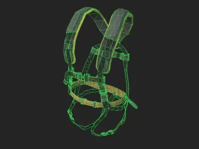 Full Body Harness Low-poly 3D model