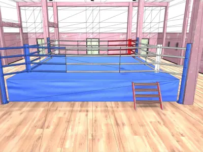 Boxing ring 3D model