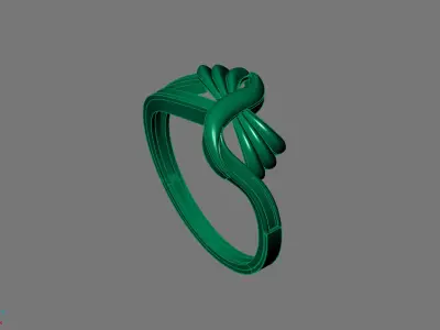 Women Ring Plain Ring Ready STL 3DM Models Womens Rings 3D print model 21