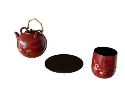Japanese Tea Set 3D model