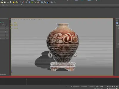 ancient pottery antique vase old statue houseware porcelain 3D model