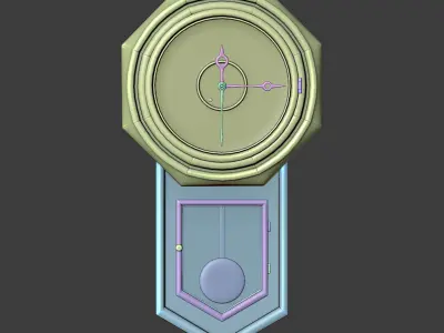 Vintage wall clock 3D model