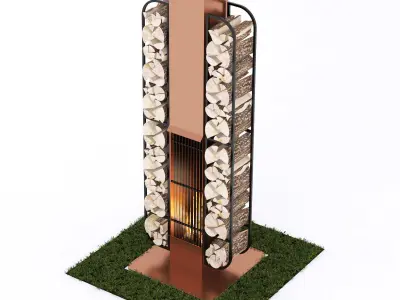 AK47 Design Thor Fireplace 3D model