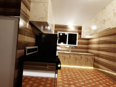 Modern kitchen  Free 3D model