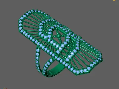 Women Long Ring Ready STL 3DM Models Womens Ring Long models 3D print model 3